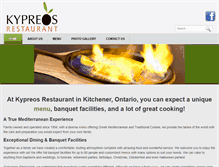 Tablet Screenshot of kypreosrestaurant.ca